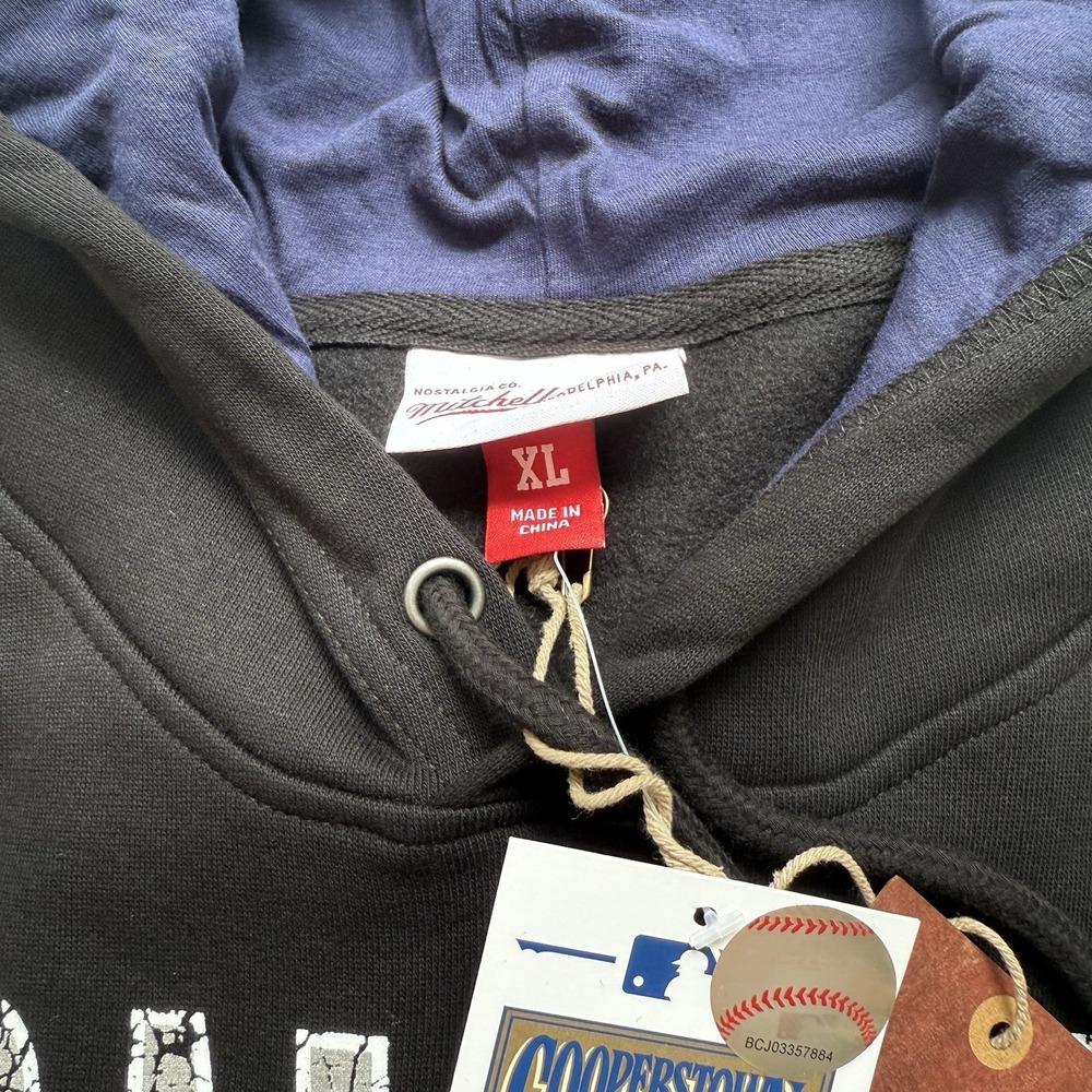 NWT Mens Mitchell & Ness New York Yankees Black Fleece Line Hoodie Sweatshirt XL - Picture 4 of 4